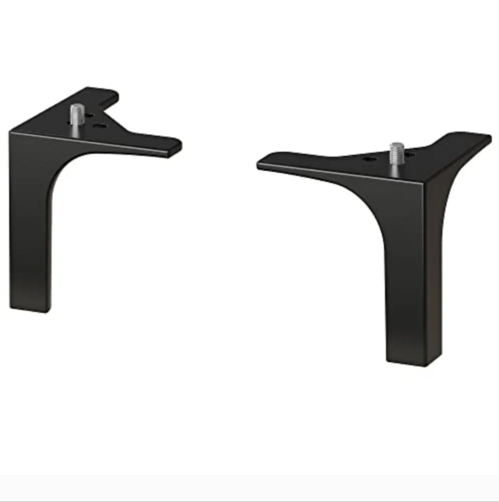 IKEA Black NANNARP Aluminum Leg - Box of 2 Works with BESTÅ Storage Systems